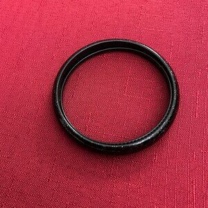 Vintage Black Sparkle Plastic Hoop Bracelet